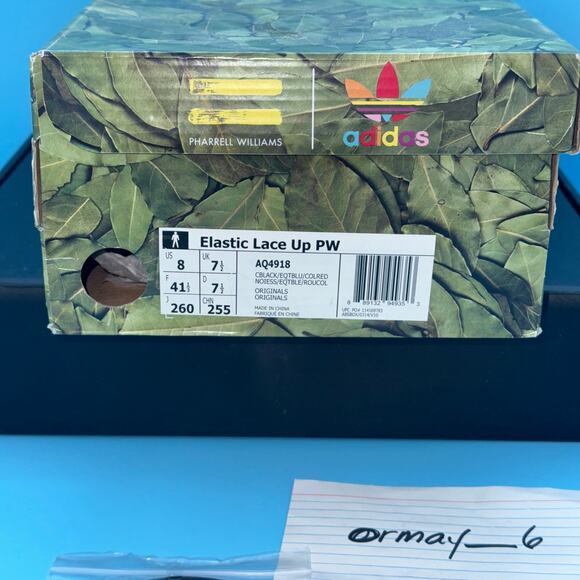 adidas Pharrell x Elastic Lace Up "Pink Beach" m8 w9.5 - Picture 8 of 13